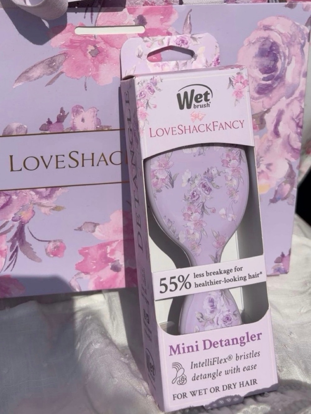 LoveShackFanxy X Wet brush happy thoughts mini hair brush